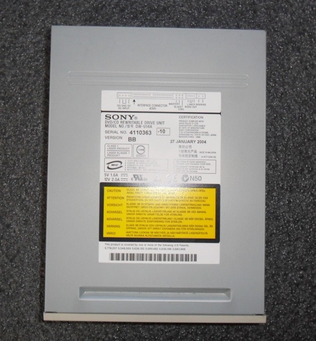 Sony DVD-CD Rewritable Drive Unit DW-U14A